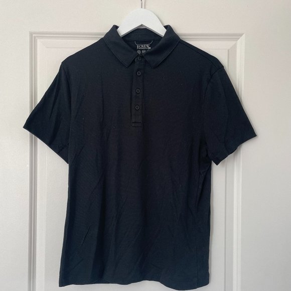 J. Crew Performance Polo Shirt with Coolmax R in Black Size M - Picture 2 of 3